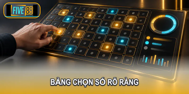 Bảng chọn số đồng hồ và vé cược Lô đề Five88