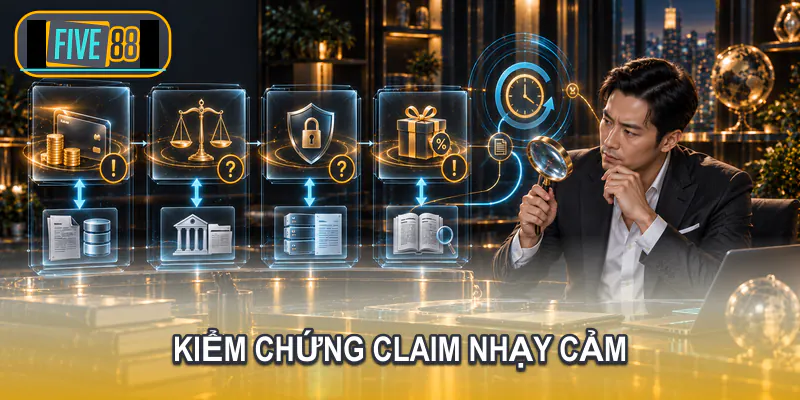 Biên tập viên kiểm tra claim giao dịch pháp lý bảo mật và khuyến mãi
