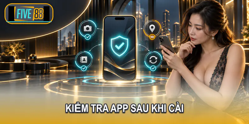 Người dùng kiểm tra quyền và phiên bản ứng dụng Five88